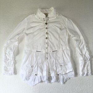 Vintage y2k Elisa Cavalleti Rmbellish Button Down Blouse XL